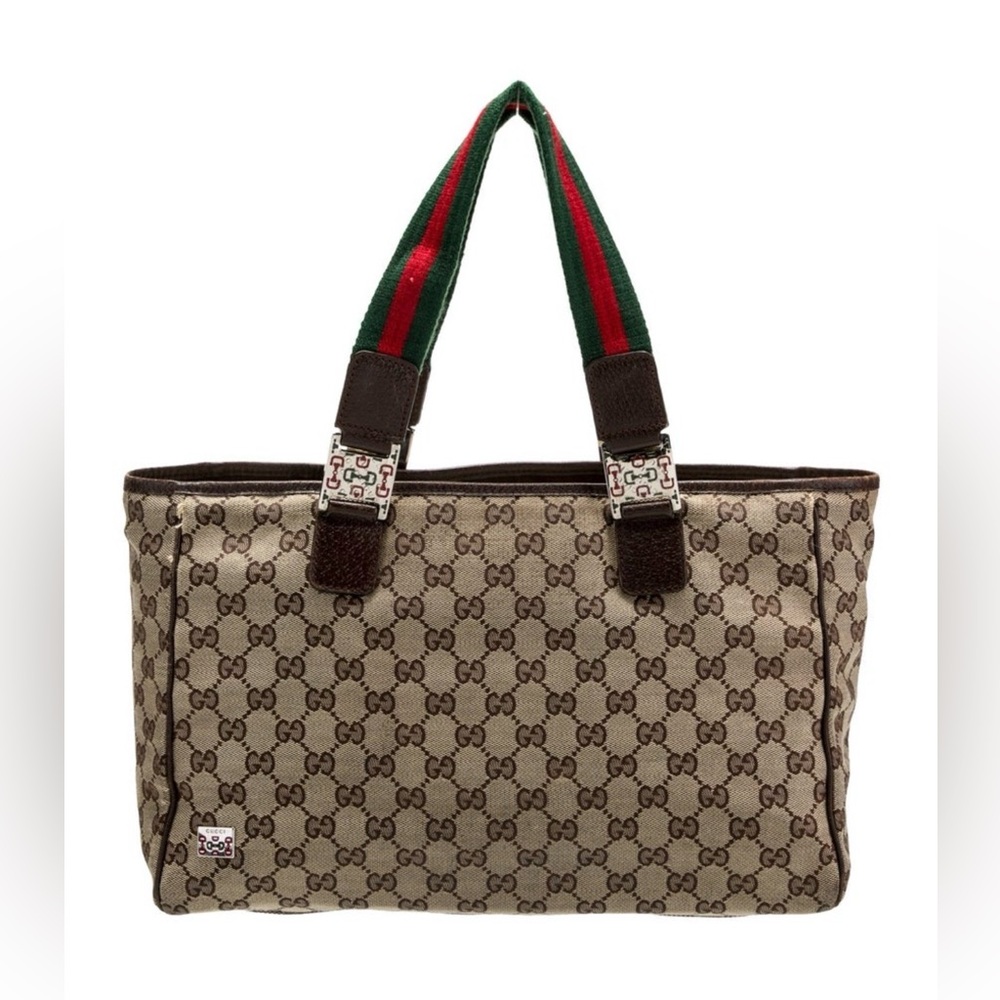 Authentic- Gucci GG Canvas Pop Tote Bag